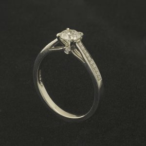 Platinum 0.66ct Diamond Solitaire Ring