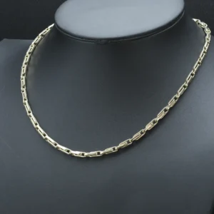 9ct Yellow Gold Fancy Box Link Chain 20.5″ 4.5mm