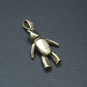 9ct Yellow Gold Gemstone Teddy Bear Pendant