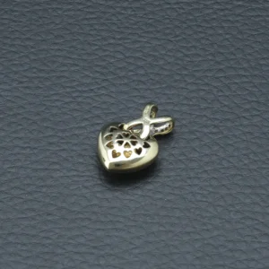 9ct Yellow Gold 0.12ct Diamond Heart Pendant