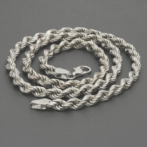 9ct White Gold Rope Chain 24″ 6.5mm