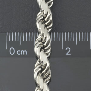 9ct White Gold Rope Chain 24″ 6.5mm