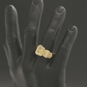 9ct Yellow Gold Buckle Ring