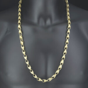 9ct Yellow Gold Tulip Chain 30&#8243; 8mm