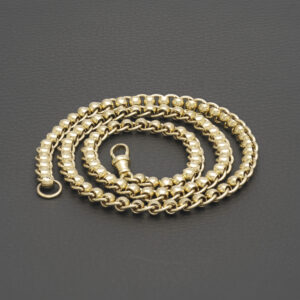 9ct Yellow Gold Roller Ball Chain 20.5″ 6mm