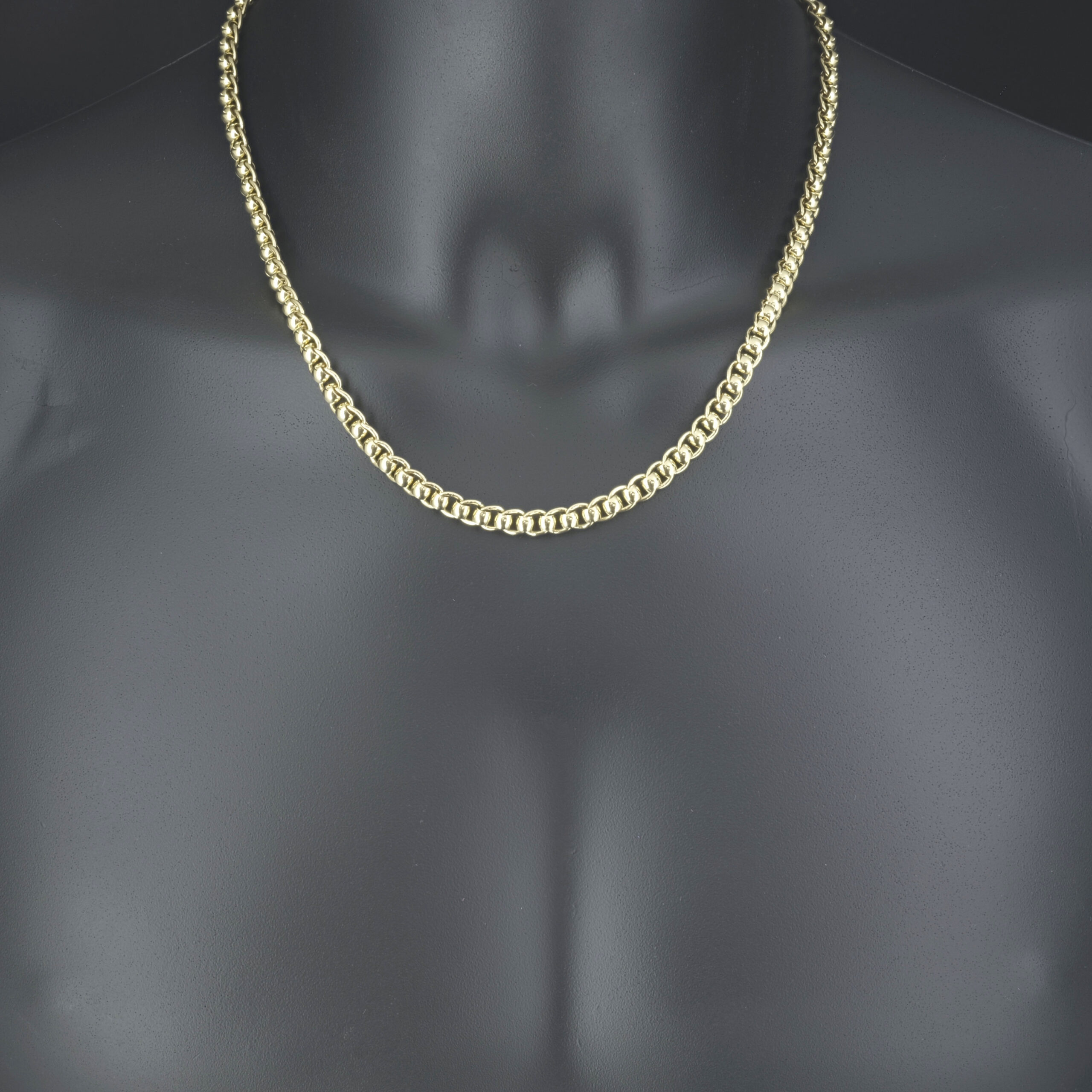 9ct Yellow Gold Roller Ball Chain 20.5″ 6mm - Image 4