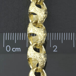 9ct Yellow Gold Acorn Bracelet 6&#8221; 9mm