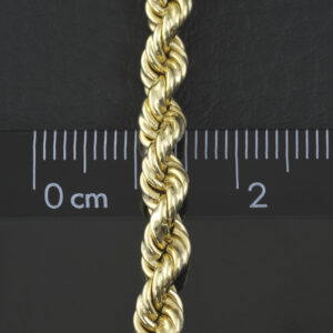 9ct Yellow Gold Rope Chain 24.5&#8243; 4.5mm