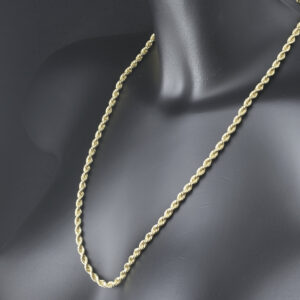 9ct Yellow Gold Rope Chain 24.5&#8243; 4.5mm