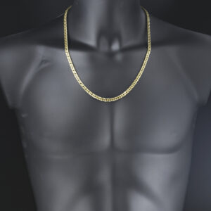 9ct Yellow Gold Curb Chain 24&#8243; 5mm