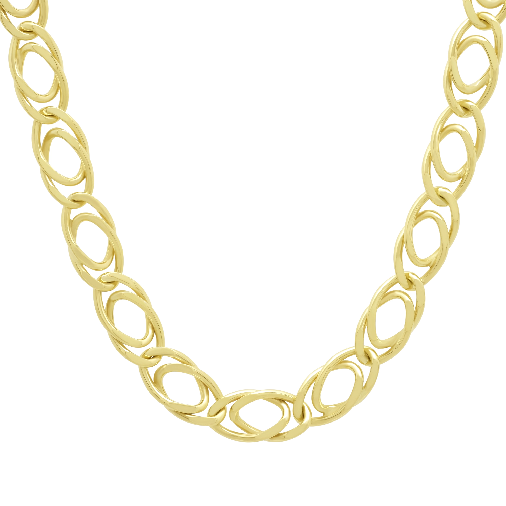 9ct Yellow Gold Double Fancy Link Chain 28.5" 8.5mm