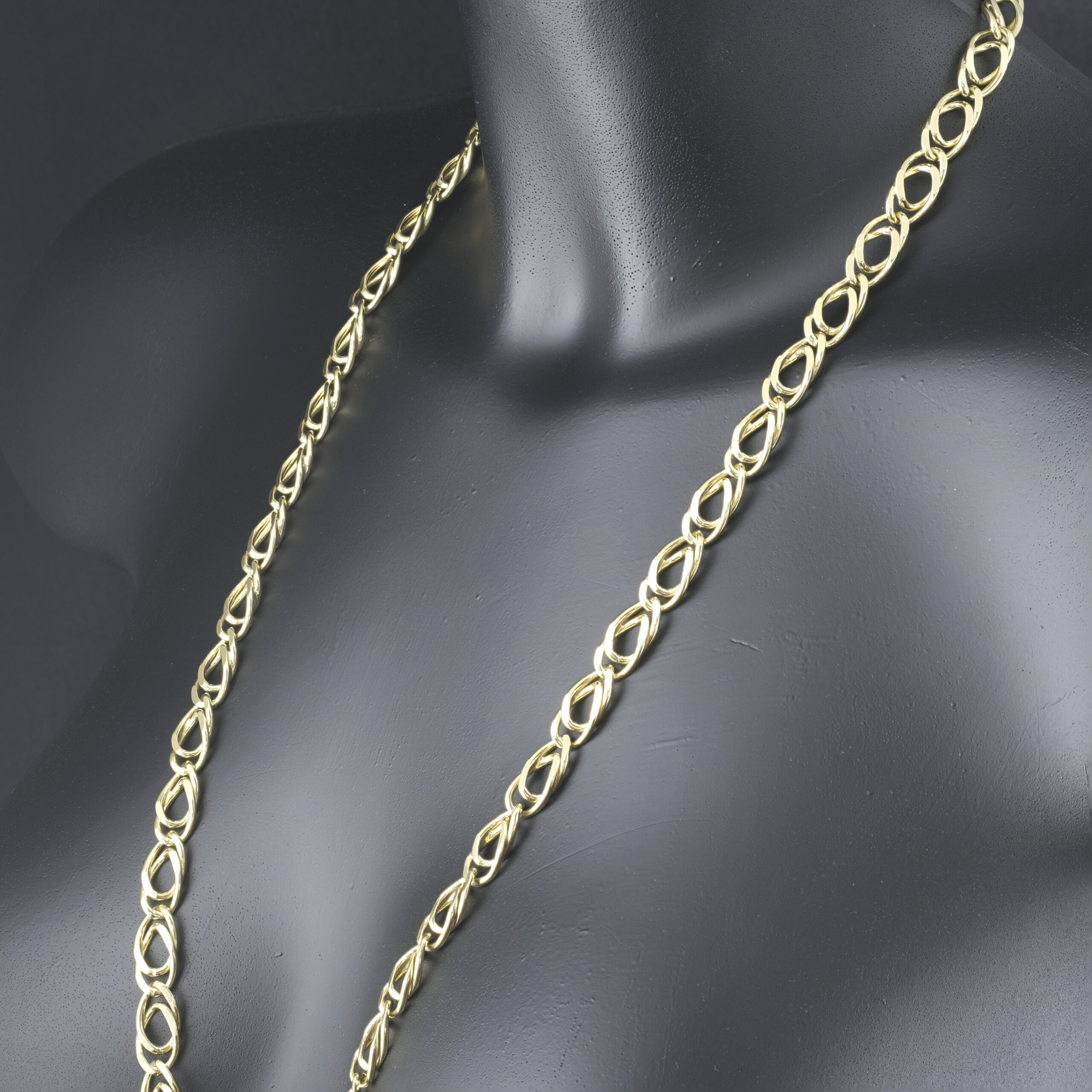 9ct Yellow Gold Double Fancy Link Chain 28.5" 8.5mm - Image 2
