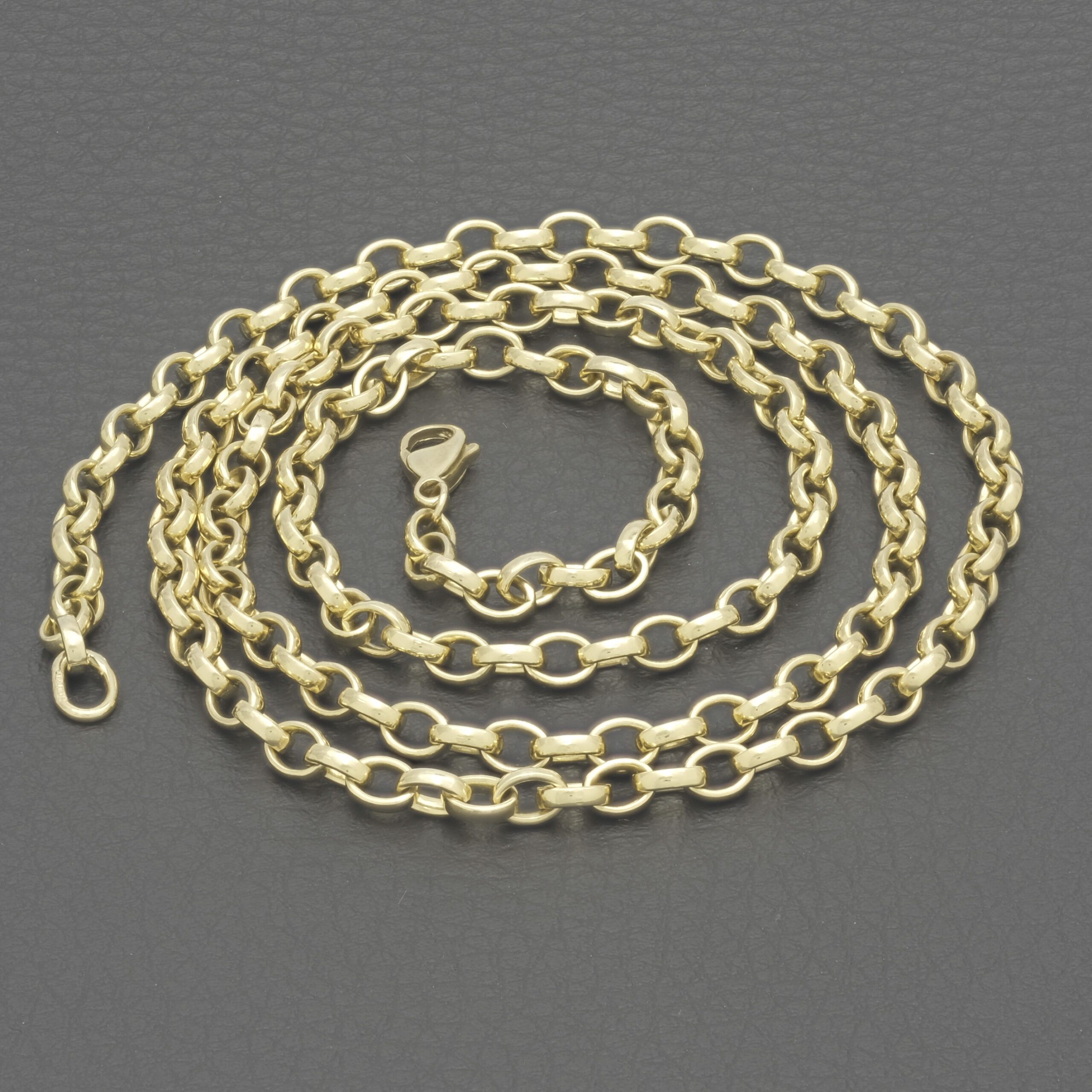 9ct Yellow Gold Belcher Chain 26" 4mm - Image 5