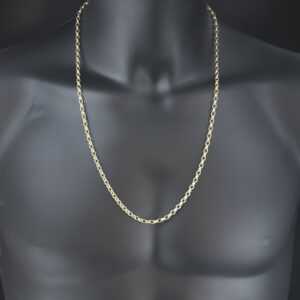 9ct Yellow Gold Belcher Chain 26&#8243; 4mm