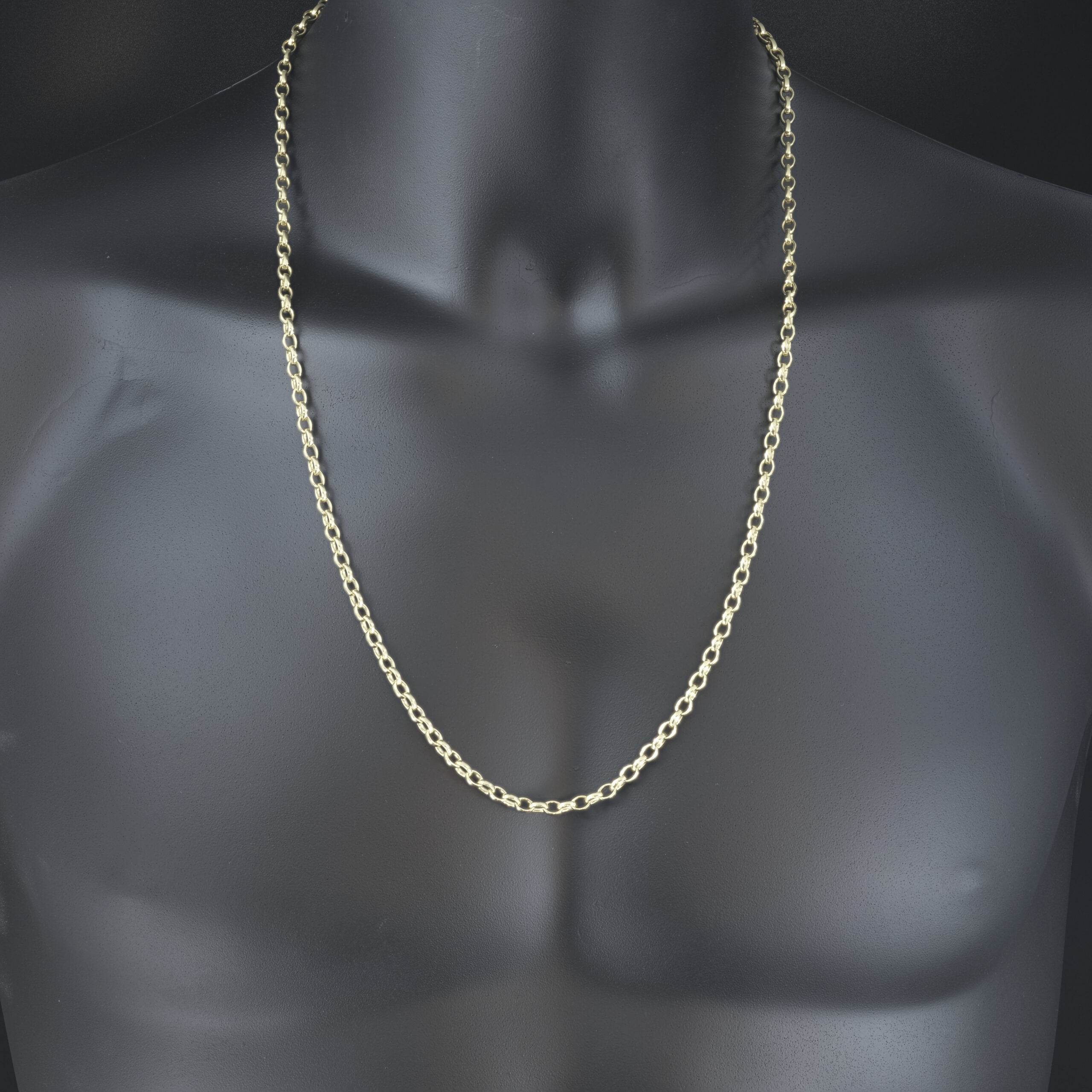 9ct Yellow Gold Belcher Chain 26" 4mm - Image 3