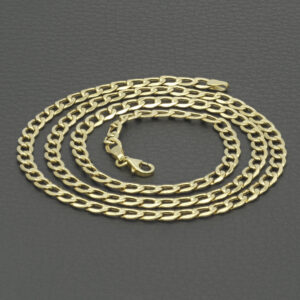9ct Yellow Gold Curb Chain 22&#8221; 4.5mm