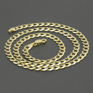 9ct Yellow Gold Curb Chain 19.75″ 5mm