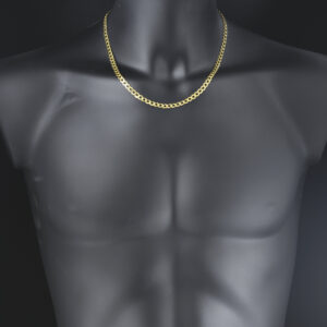 9ct Yellow Gold Curb Chain 19.75″ 5mm