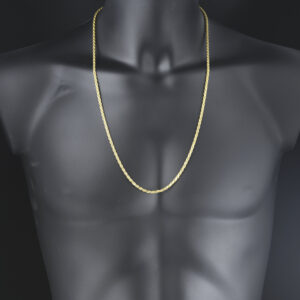 9ct Yellow Gold Diamond Cut Rope Chain 28&#8243; 3mm