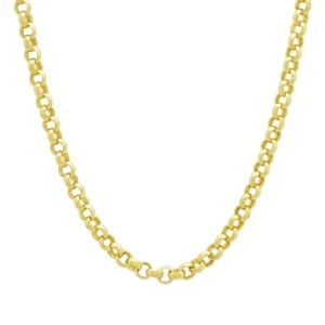 9ct Yellow Gold Belcher Chain 24″ 4.5mm