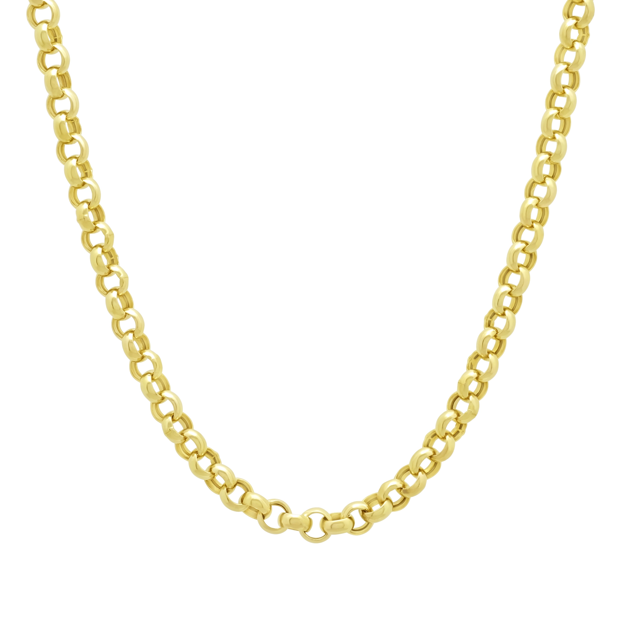 9ct Yellow Gold Belcher Chain 24" 4.5mm