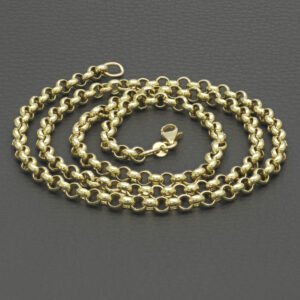 9ct Yellow Gold Belcher Chain 24″ 4.5mm