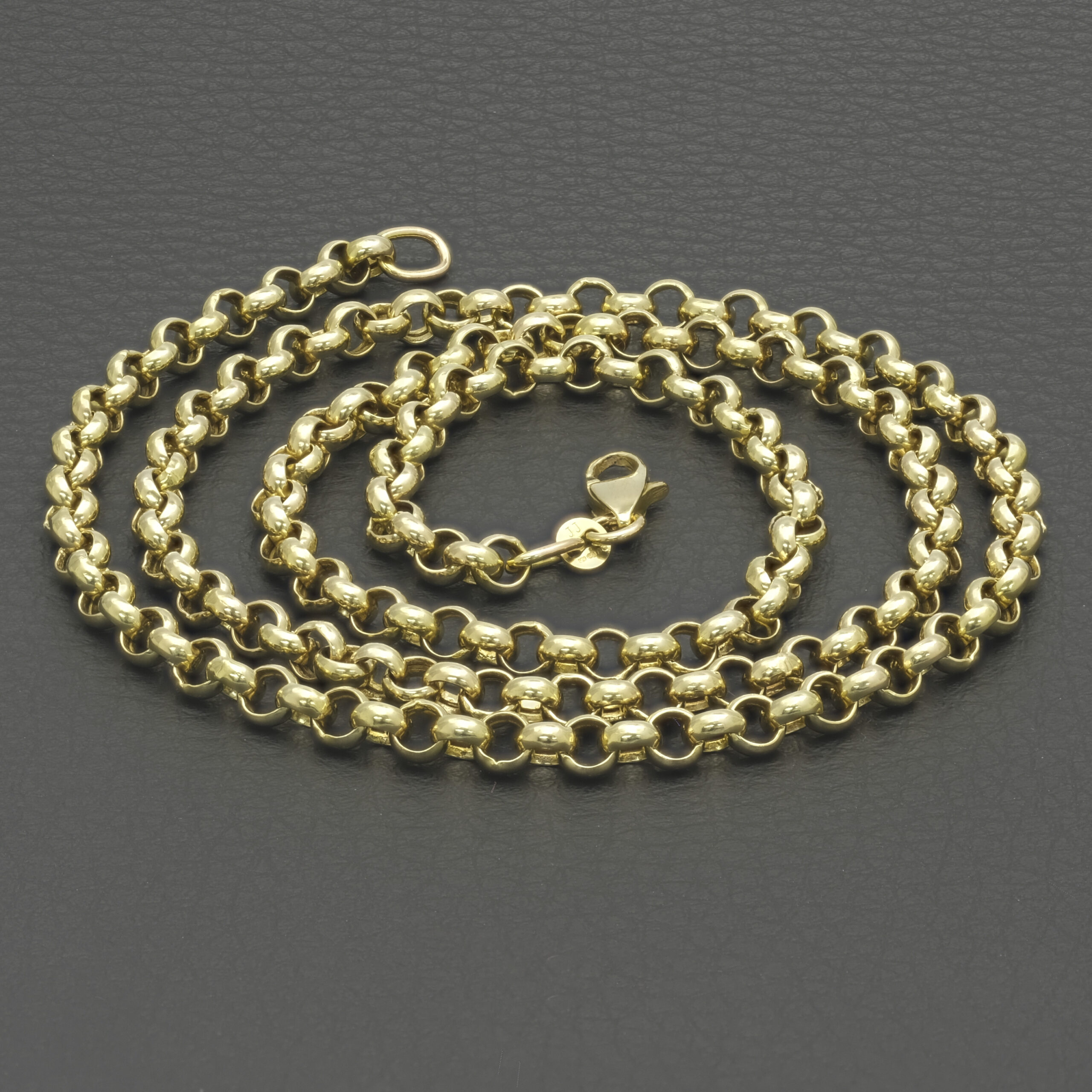 9ct Yellow Gold Belcher Chain 24" 4.5mm - Image 5