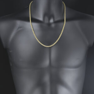 9ct Yellow Gold Belcher Chain 24″ 4.5mm