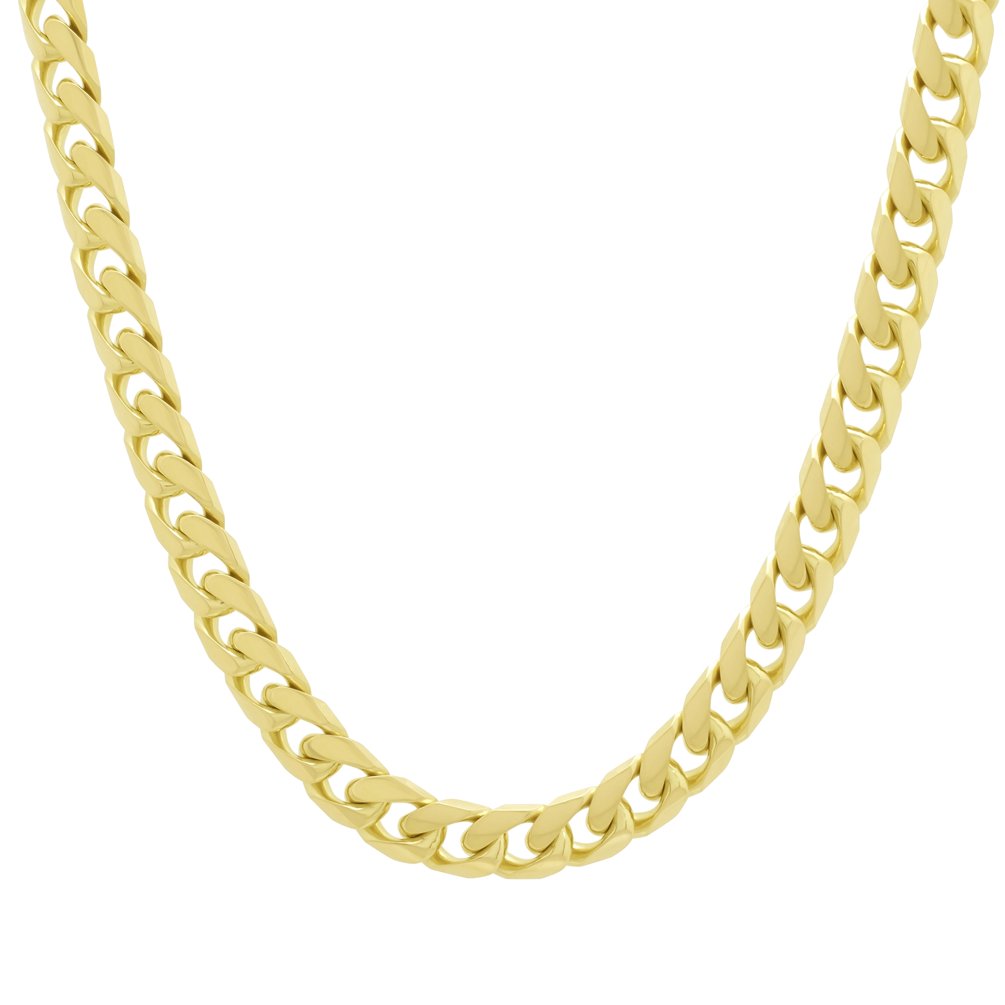 9ct Yellow Gold Curb Chain 20.5" 7mm