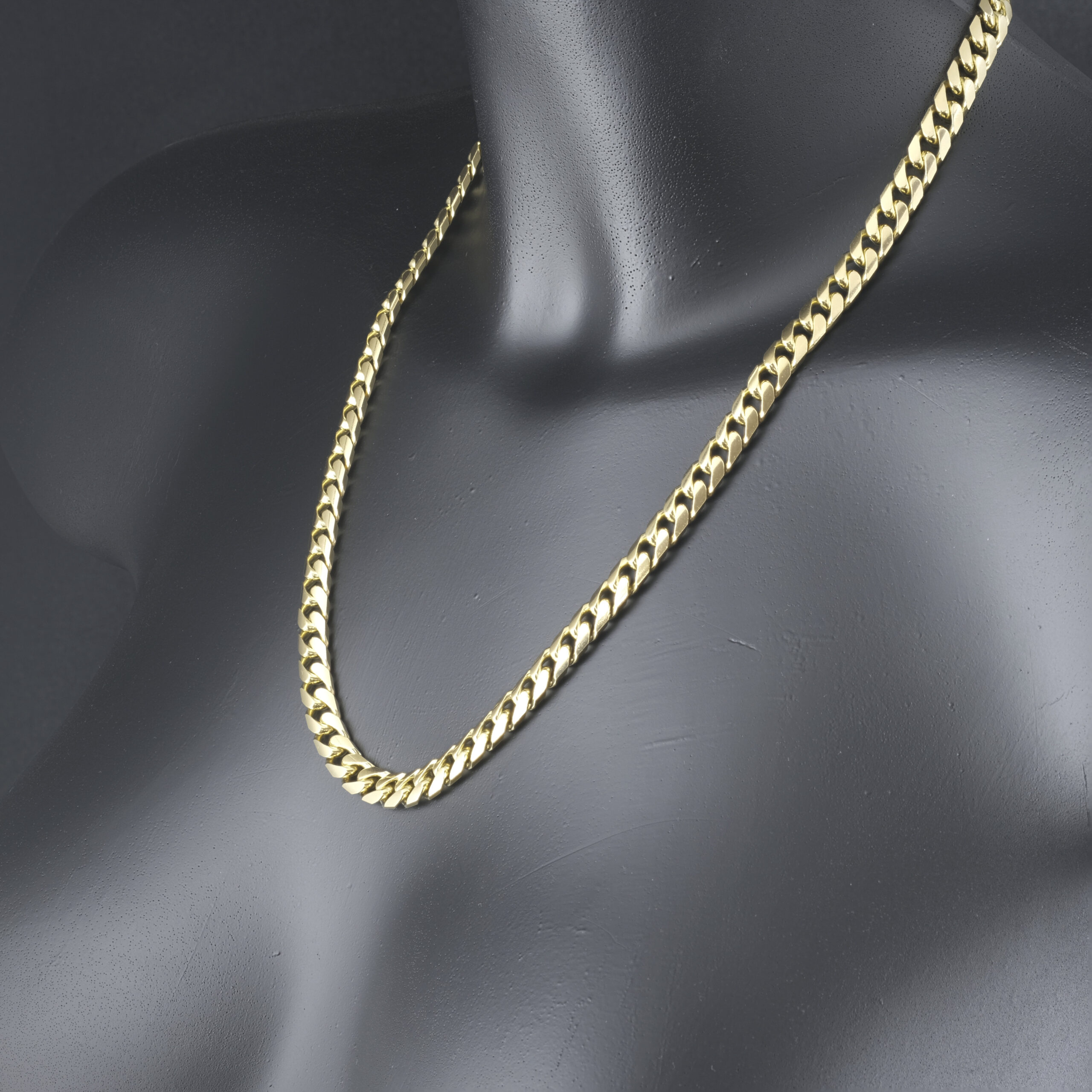 9ct Yellow Gold Curb Chain 20.5" 7mm - Image 5