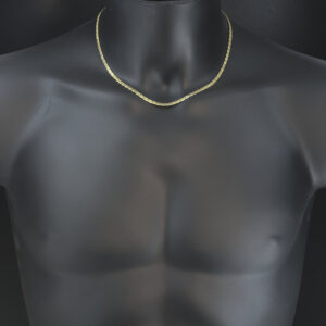 9ct Yellow Gold Fancy Link Chain 17.5″ 3mm