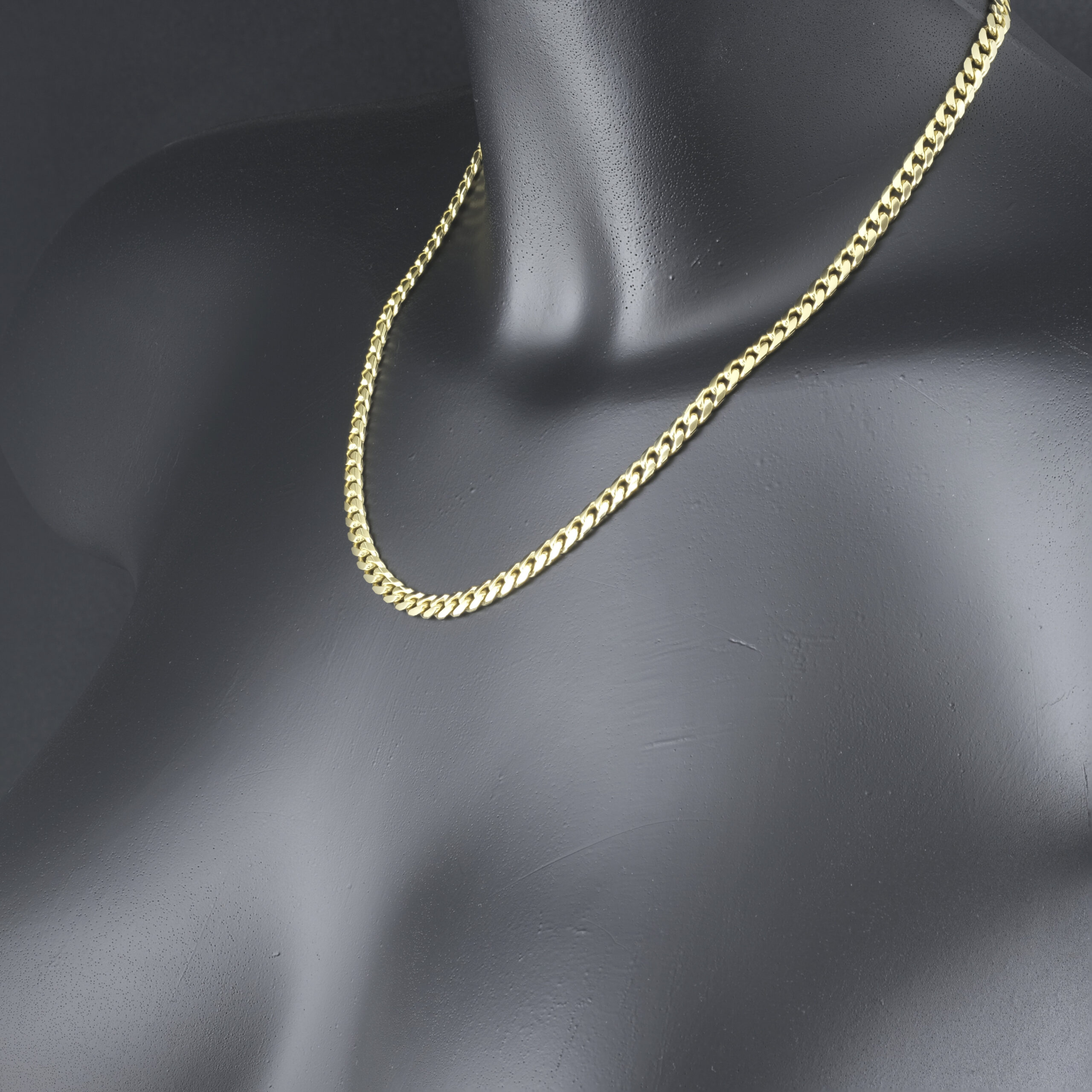 9ct Yellow Gold Curb Chain 18" 4.5mm - Image 5