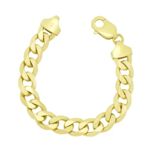 9ct Yellow Gold Curb Bracelet 8.5″ 13mm