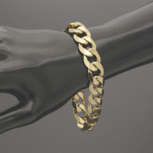 9ct Yellow Gold Curb Bracelet 8.5&#8243; 13mm
