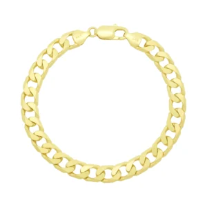 9ct Yellow Gold Curb Bracelet 8&#8243; 8mm