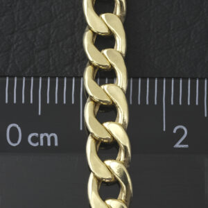 9ct Yellow Gold Curb T-Bar Bracelet 7.5&#8243; 5.5mm