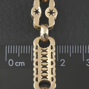 9ct Rose Gold Stars &#038; Bars Bracelet 9&#8243; 10.5mm