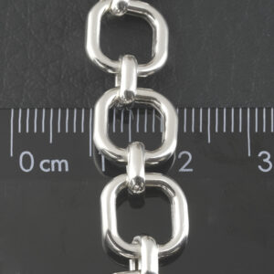 9ct White Gold Fancy Link Bracelet 8.5&#8221; 11mm