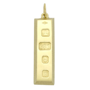 9ct Yellow Gold Ingot Pendant
