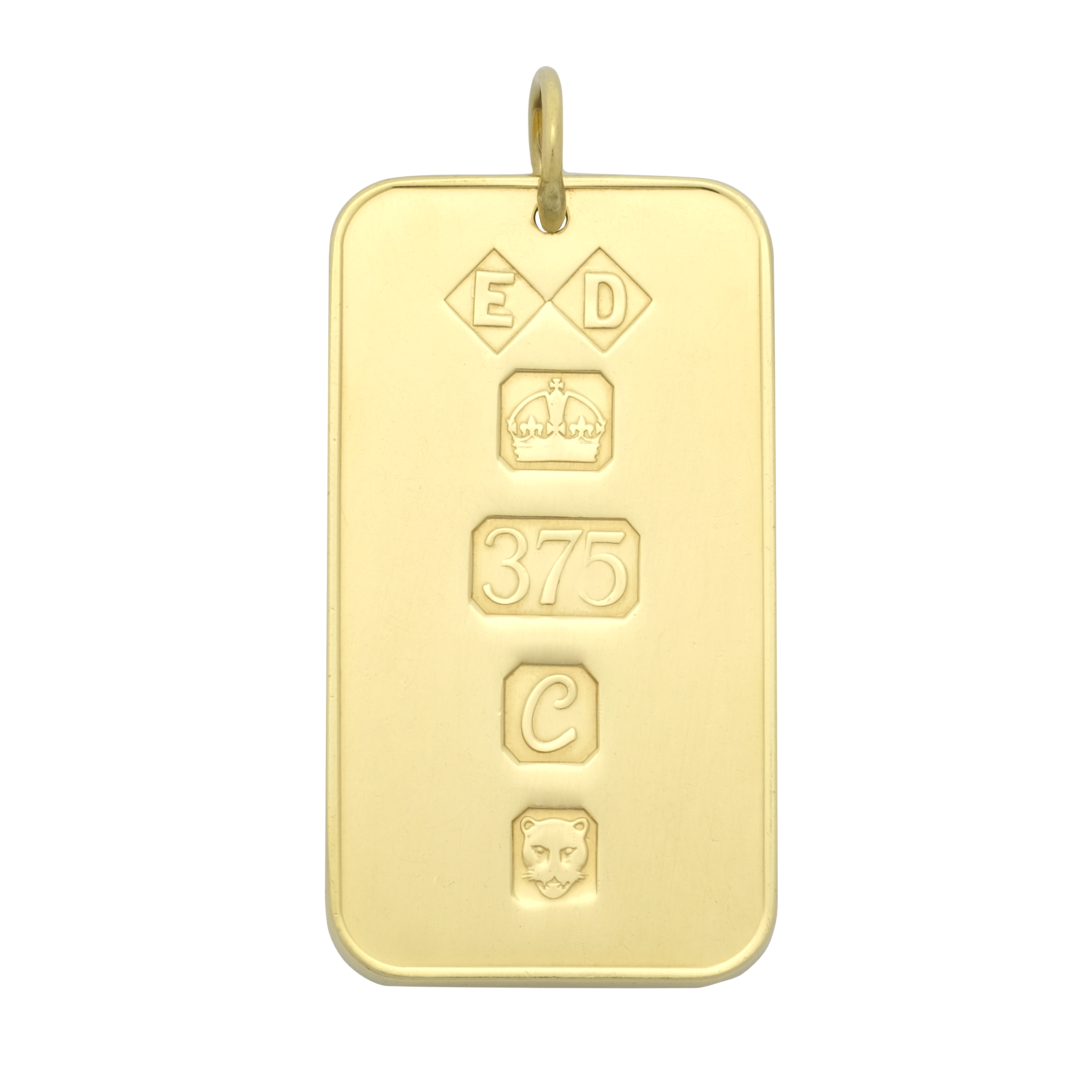 9ct Yellow Gold Ingot Pendant