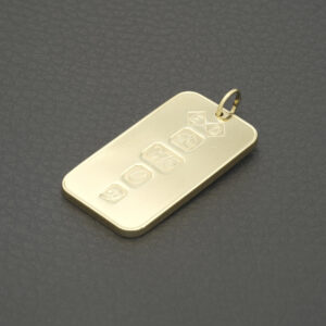 9ct Yellow Gold Ingot Pendant