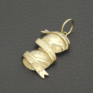9ct Yellow Gold Football Pendant