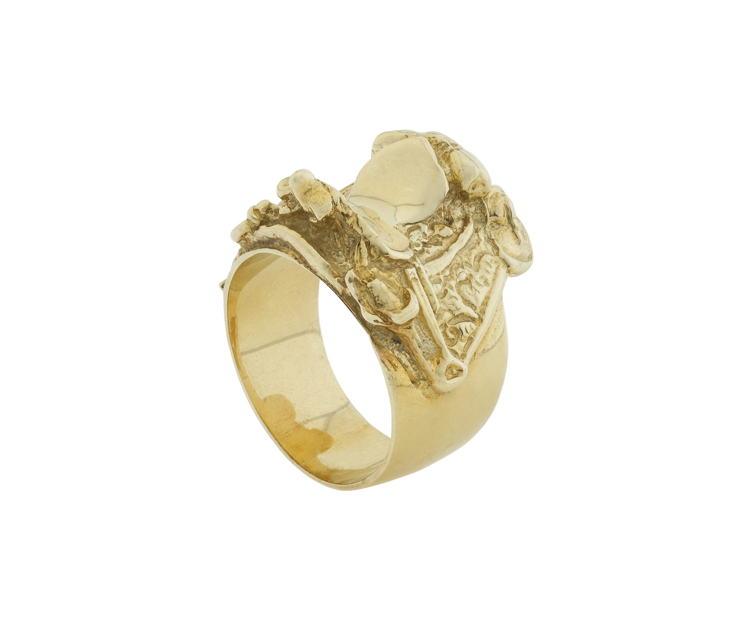 9ct Yellow Gold Saddle Ring - Z+1