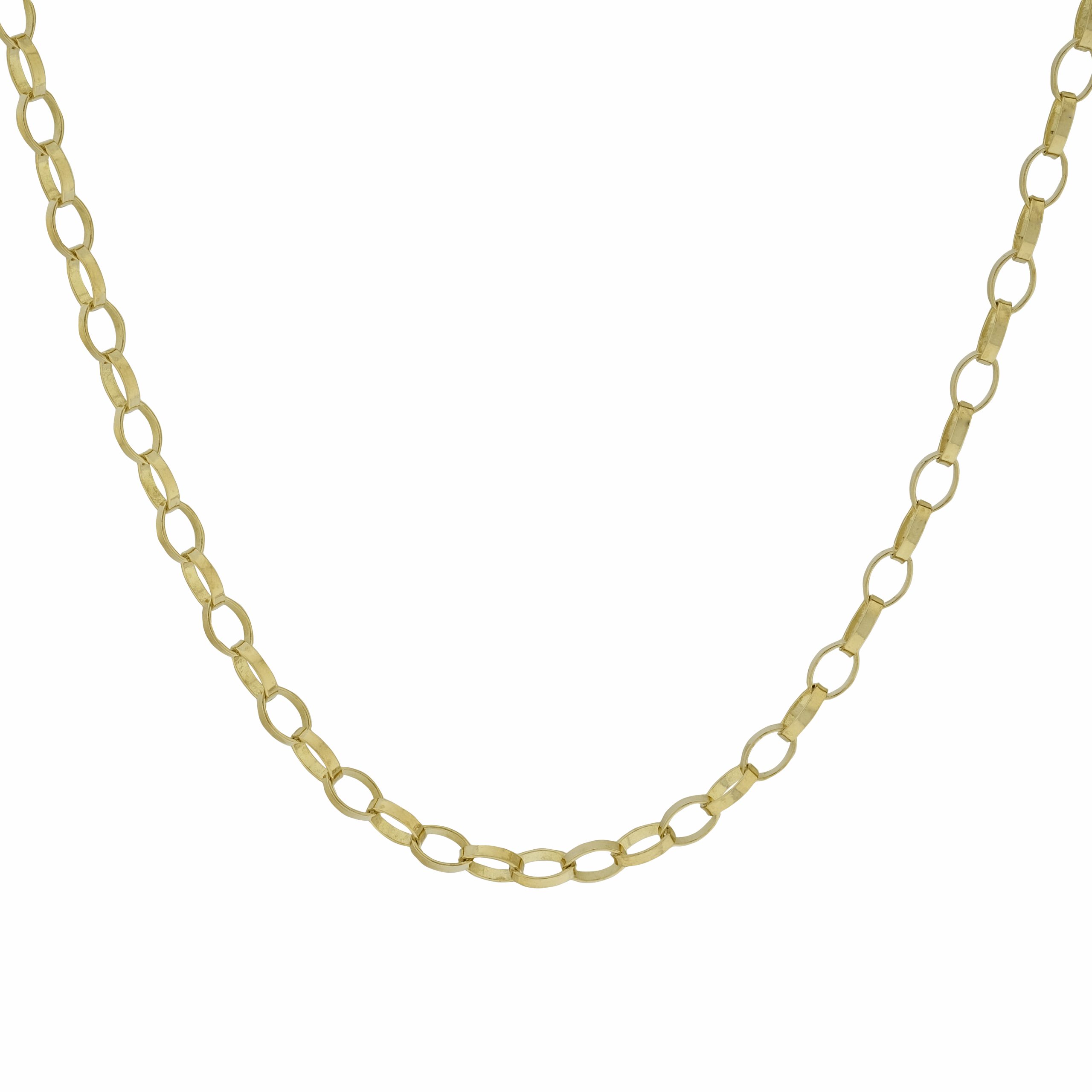 9ct Yellow Gold Belcher Chain 18″ 4.5mm