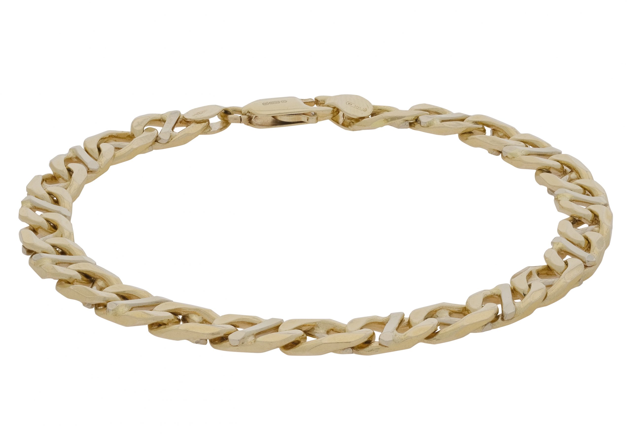9ct Yellow Gold Marina Bracelet 8.5" 6.5mm