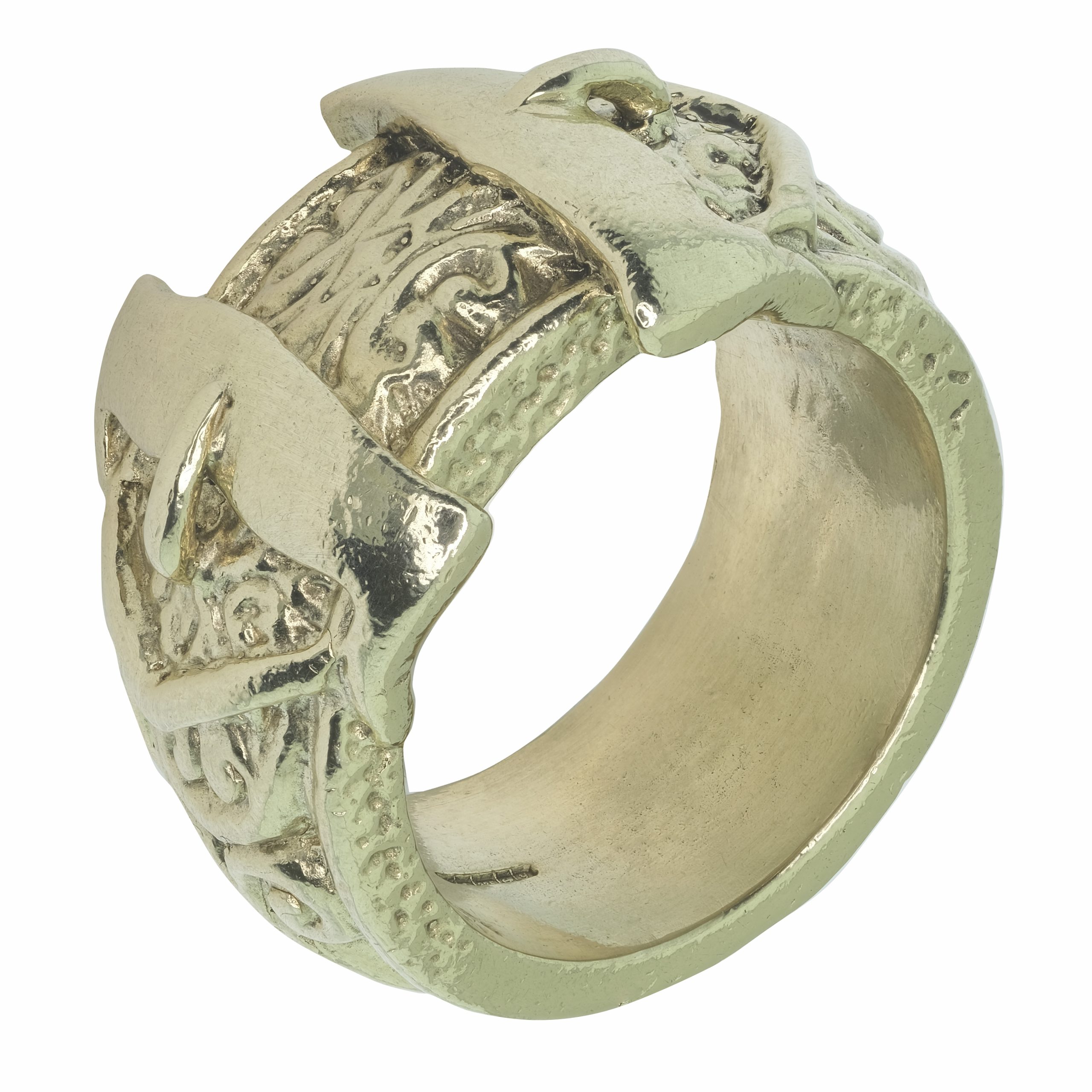 9ct Yellow Gold Heavy Buckle Ring