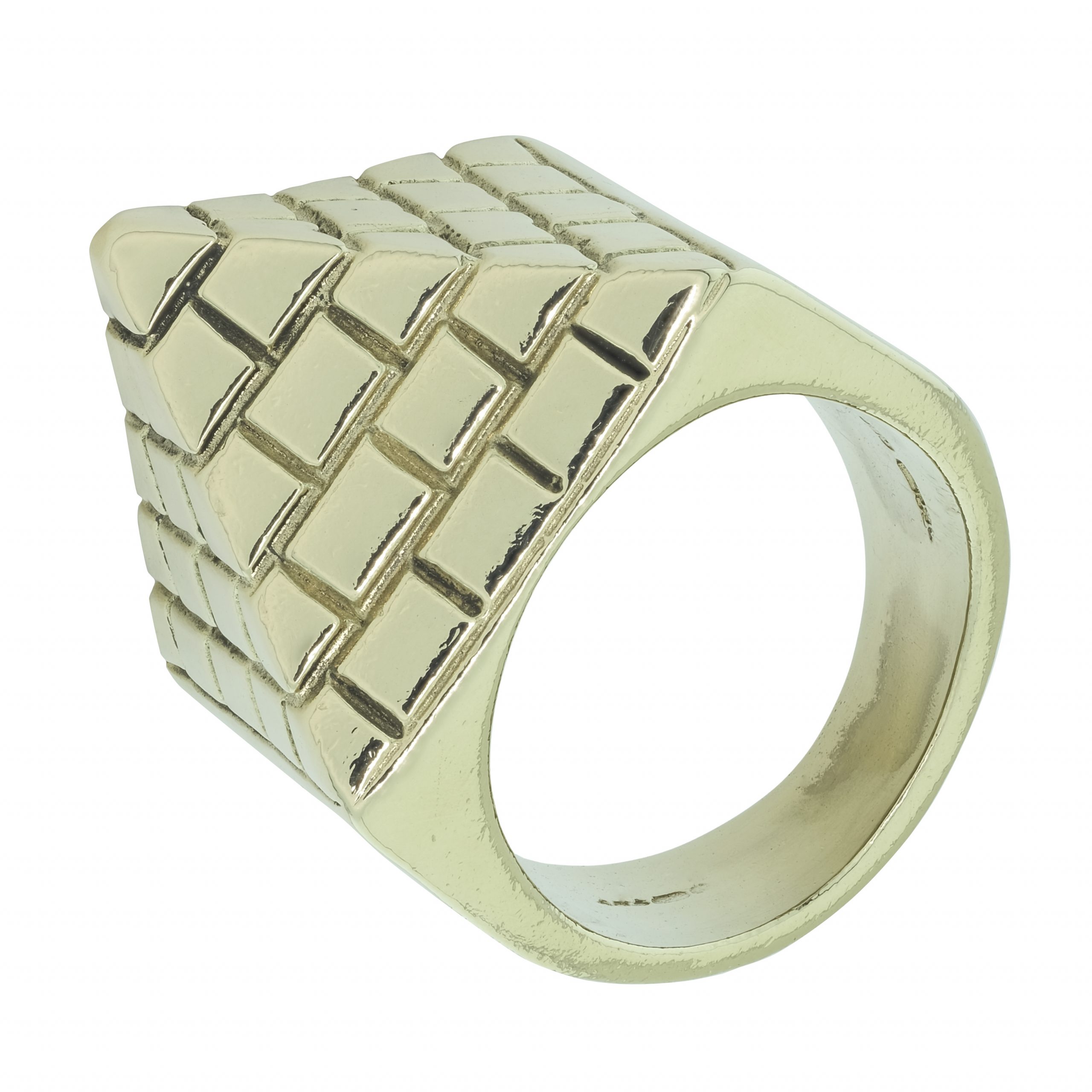 9ct Yellow Gold Pyramid Ring