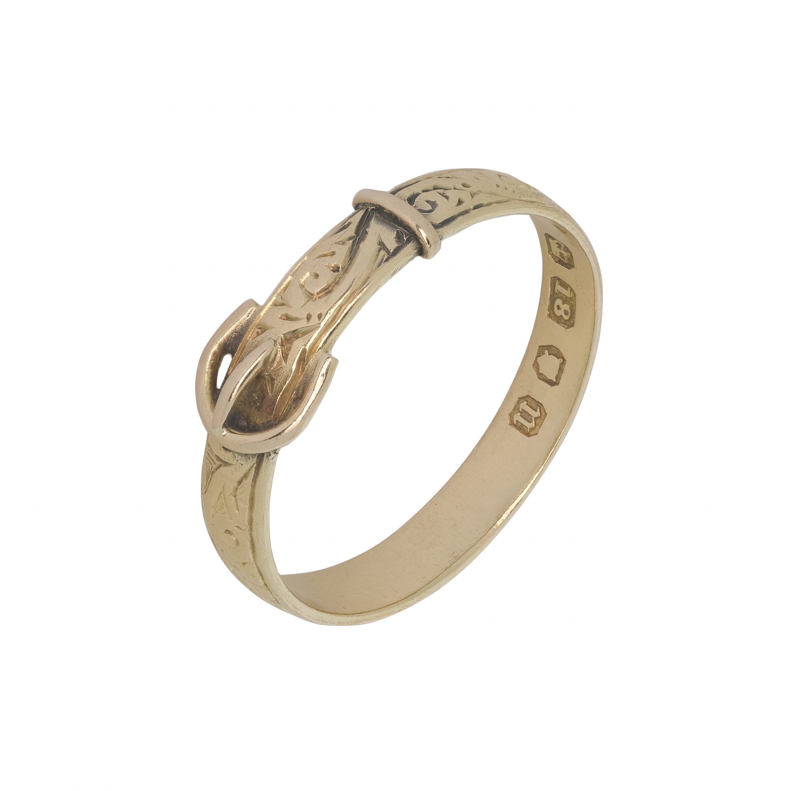 18ct Yellow Gold Children's Buckle Ring