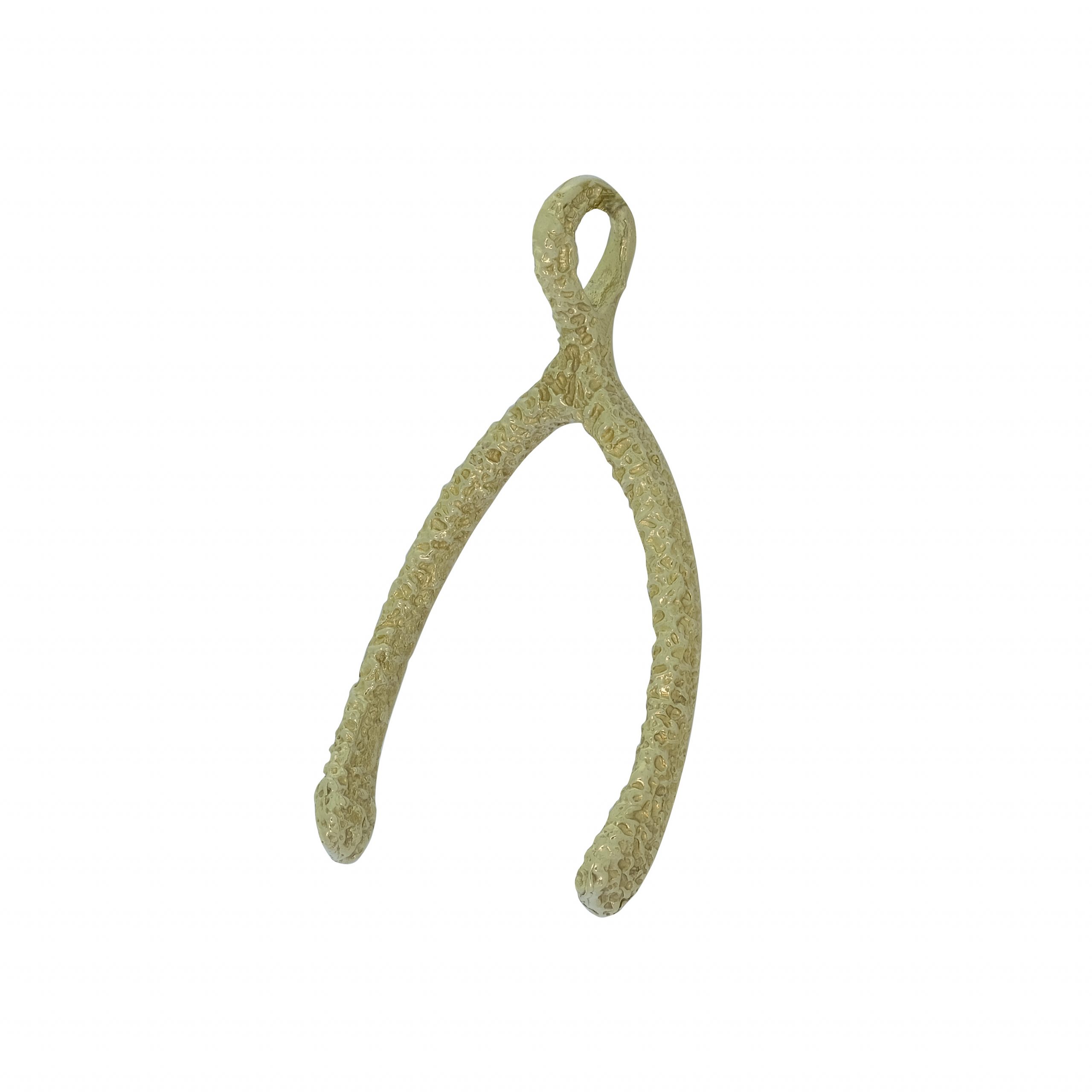 9ct Yellow Gold Wishbone Pendant