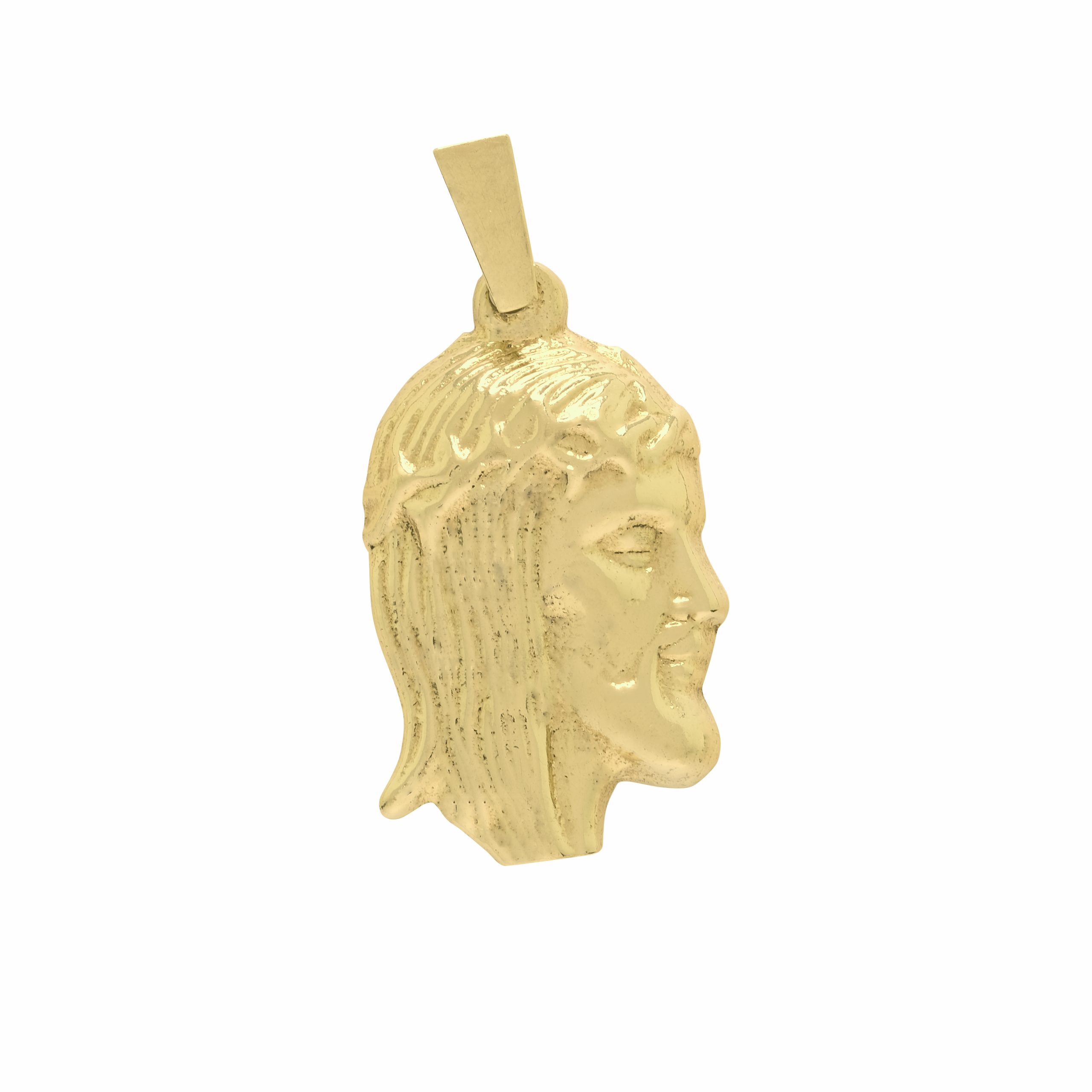 9ct Yellow Gold Jesus Head Pendant